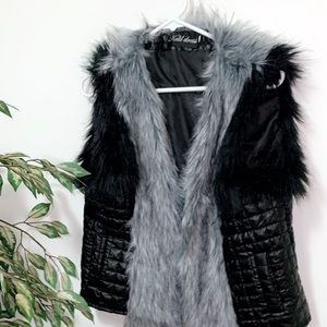 Faux Fur/ Leather Vest